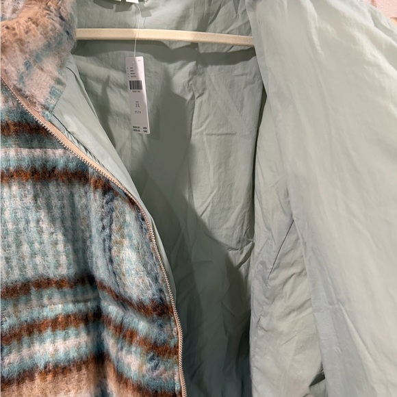 Anthropologie 3x Plaid Women's Jacket in Blue and Brown NWT - Picture 8 of 11